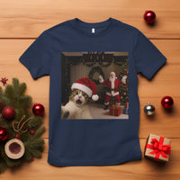 Funny Cat With Santa Selfie Christmas T Shirt - Wonder Print Shop