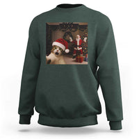 Funny Cat With Santa Selfie Christmas Sweatshirt - Wonder Print Shop