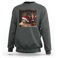 Funny Cat With Santa Selfie Christmas Sweatshirt - Wonder Print Shop