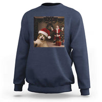 Funny Cat With Santa Selfie Christmas Sweatshirt - Wonder Print Shop