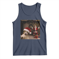 Funny Cat With Santa Selfie Christmas Tank Top - Wonder Print Shop