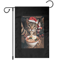 Funny Cat Ramen Selfie With Santa Christmas Garden Flag - Wonder Print Shop