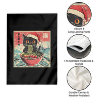 Cat Ramen Christmas Garden Flag Japanese Kawaii Retro Cats Manga - Wonder Print Shop