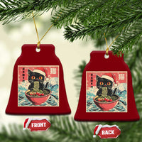 Cat Ramen Christmas Ceramic Ornament Japanese Kawaii Retro Cats Manga - Wonder Print Shop