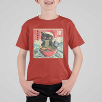 Cat Ramen Christmas T Shirt For Kid Japanese Kawaii Retro Cats Manga - Wonder Print Shop