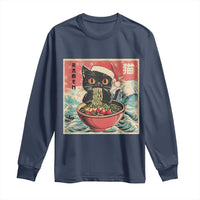 Cat Ramen Christmas Long Sleeve Shirt Japanese Kawaii Retro Cats Manga - Wonder Print Shop