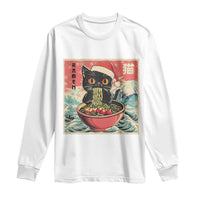 Cat Ramen Christmas Long Sleeve Shirt Japanese Kawaii Retro Cats Manga - Wonder Print Shop