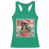 Cat Ramen Christmas Racerback Tank Top Japanese Kawaii Retro Cats Manga - Wonder Print Shop