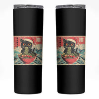Cat Ramen Christmas Skinny Tumbler Japanese Kawaii Retro Cats Manga - Wonder Print Shop