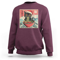 Cat Ramen Christmas Sweatshirt Japanese Kawaii Retro Cats Manga - Wonder Print Shop