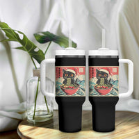 Cat Ramen Christmas Tumbler With Handle Japanese Kawaii Retro Cats Manga - Wonder Print Shop