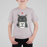 Funny Black Cat Christmas T Shirt For Kid Judging You Silently - Wonder Print Shop