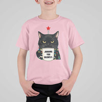 Funny Black Cat Christmas T Shirt For Kid Judging You Silently - Wonder Print Shop