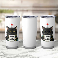 Funny Black Cat Christmas Tumbler Cup Judging You Silently - Wonder Print Shop