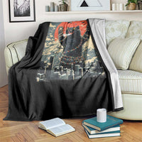 Catzilla Christmas Throw Blanket Japanese Cat Lover Kitty - Wonder Print Shop