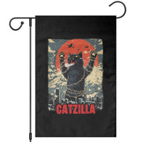 Catzilla Christmas Garden Flag Japanese Cat Lover Kitty - Wonder Print Shop