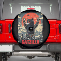 Catzilla Christmas Spare Tire Cover Japanese Cat Lover Kitty - Wonder Print Shop