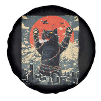 Catzilla Christmas Spare Tire Cover Japanese Cat Lover Kitty - Wonder Print Shop