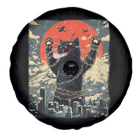 Catzilla Christmas Spare Tire Cover Japanese Cat Lover Kitty - Wonder Print Shop