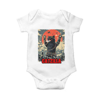 Catzilla Christmas Baby Onesie Japanese Cat Lover Kitty - Wonder Print Shop