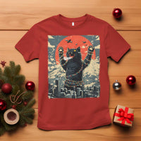 Catzilla Christmas T Shirt Japanese Cat Lover Kitty - Wonder Print Shop