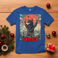 Catzilla Christmas T Shirt Japanese Cat Lover Kitty - Wonder Print Shop