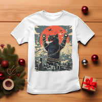 Catzilla Christmas T Shirt Japanese Cat Lover Kitty - Wonder Print Shop