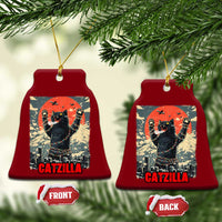 Catzilla Christmas Ceramic Ornament Japanese Cat Lover Kitty - Wonder Print Shop