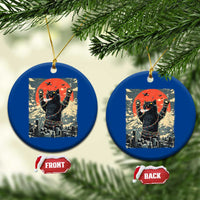 Catzilla Christmas Ceramic Ornament Japanese Cat Lover Kitty - Wonder Print Shop