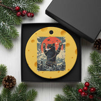 Catzilla Christmas Ceramic Ornament Japanese Cat Lover Kitty - Wonder Print Shop