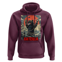 Catzilla Christmas Hoodie Japanese Cat Lover Kitty - Wonder Print Shop