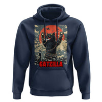 Catzilla Christmas Hoodie Japanese Cat Lover Kitty - Wonder Print Shop