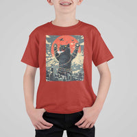 Catzilla Christmas T Shirt For Kid Japanese Cat Lover Kitty - Wonder Print Shop