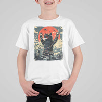 Catzilla Christmas T Shirt For Kid Japanese Cat Lover Kitty - Wonder Print Shop