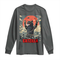 Catzilla Christmas Long Sleeve Shirt Japanese Cat Lover Kitty - Wonder Print Shop