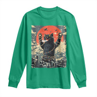 Catzilla Christmas Long Sleeve Shirt Japanese Cat Lover Kitty - Wonder Print Shop