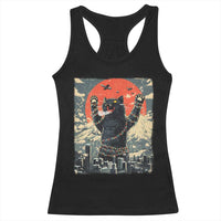 Catzilla Christmas Racerback Tank Top Japanese Cat Lover Kitty - Wonder Print Shop