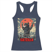Catzilla Christmas Racerback Tank Top Japanese Cat Lover Kitty - Wonder Print Shop