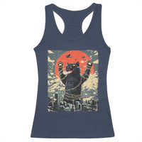 Catzilla Christmas Racerback Tank Top Japanese Cat Lover Kitty - Wonder Print Shop
