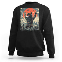Catzilla Christmas Sweatshirt Japanese Cat Lover Kitty - Wonder Print Shop