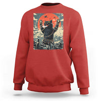 Catzilla Christmas Sweatshirt Japanese Cat Lover Kitty - Wonder Print Shop