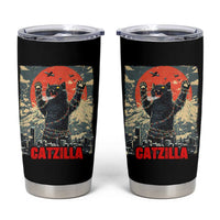 Catzilla Christmas Tumbler Cup Japanese Cat Lover Kitty - Wonder Print Shop
