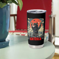 Catzilla Christmas Tumbler Cup Japanese Cat Lover Kitty - Wonder Print Shop