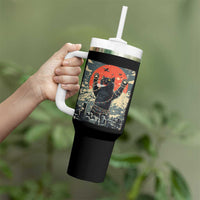 Catzilla Christmas Tumbler With Handle Japanese Cat Lover Kitty - Wonder Print Shop