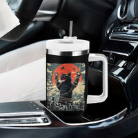 Catzilla Christmas Tumbler With Handle Japanese Cat Lover Kitty - Wonder Print Shop
