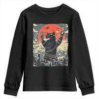 Catzilla Christmas Youth Sweatshirt Japanese Cat Lover Kitty - Wonder Print Shop