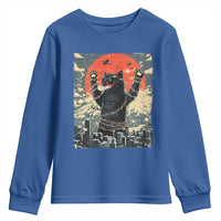 Catzilla Christmas Youth Sweatshirt Japanese Cat Lover Kitty - Wonder Print Shop