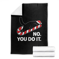 Funny Lazy Cat Christmas Throw Blanket No You Do It - Wonder Print Shop