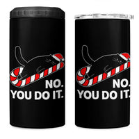 Funny Lazy Cat Christmas 4 in 1 Can Cooler Tumbler No You Do It - Wonder Print Shop