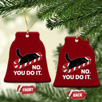 Funny Lazy Cat Christmas Ceramic Ornament No You Do It - Wonder Print Shop
